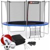 Hop-Sport Trampolína Hop-Sport 12ft (366cm) s vnútornou ochrannou sieťou modrá