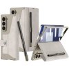 GKK 115502 GKK SYNTHETIC Puzdro so sklom a priehradkou na stylus Samsung Galaxy Z Fold7 5G TITANIUM GREY