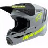 Juniorská prilba Alpinestars SM3 Radium sivá/čierna S