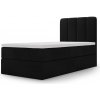 Čalúnená boxspring posteľ Magic Mini 80x200 - čierna