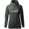 Evolúcia volejbal smeč - Mikina dámská Cape s kapucí - M ( Tmavá bridlica (sivá so zeleným nádychom) )