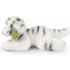 Rappa Plyšový tiger biely ležiaci 17 cm ECO-FRIENDLY