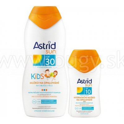 Astrid Sun Kids detské mlieko na opaľovanie Waterproof D-panthenol UVA+UVB  SPF30 200 ml od 7,69 € - Heureka.sk