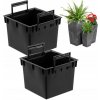 Kvetináč plast čierny Botle 26 cm x 26 x 20,5 cm