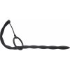 Ouch! Silicone Plug & Cock Ring Set Urethral Sounding Black