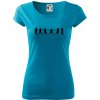 Karate postavy - Dámske tričko Pure - 2XL ( Svetlý tyrkys )