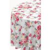 Obrus PVC 095A ruže červeno-žlté so sivými lístkami, návin 20 m x 140 cm, IMPOL TRADE