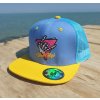 Šiltovka BejkRoll Snap Trucker triangl logo - žltá/modrá