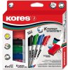 Kores Magnetická stierka a popisovače na biele tabule 1-3 mm 4 farby