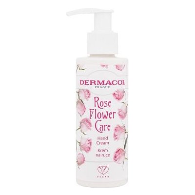 Dermacol Rose Flower Care ochranný a vyživující krém na ruce 150 ml pro ženy