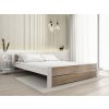 Textilomanie Posteľ IKAROS DOUBLE 120 x 200 cm, biela/dub sonoma Rošt: S lamelovým roštom, Matrac: Matrac COCO MAXI 20 cm