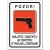 10 ks samolepky majiteľ objektu je držiteľ strelnej zbrane A5