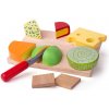 Bigjigs Toys Set dřevěých potravin sýry na desce