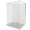 MEXEN/S - Kioto Sprchová zástena WALK-IN voľne stojaca 115 x 200, transparent 8 mm, zlatá 800-115-002-50-00