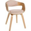 Design-Shop King látka drevené nohy natura Krémová