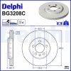 Brzdový kotúč DELPHI BG3208C