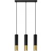 Sollux Lighting Závesné svietidlo Loopez, 3x čierne kovové tienidlo, g