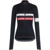 Dámsky cyklistický dres Rapha Women's Brevet Long Sleeve Jersey - Dark Navy / Hi-Vis Pink S