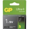 Alkalická batéria GP Ultra Plus 9V (6LF22)