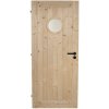 Vedľajšie vchodové dvere Katka, 80 Ľ, rozmer: 800 × 1970 mm, masívne drevo, ľavé, smrek, presklené