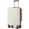 Konofactory Biely elegantný príručný plastový kufor „Hawai“ - M (35l)