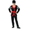 KARNEVAL Šaty Ninja černé vel. L (130-140cm) 8-10 let KOSTÝM