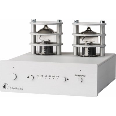 Pro-Ject Tube Box S2 silver: Audiofilský elektronkový předzesilovač pro MM a MC přenosky