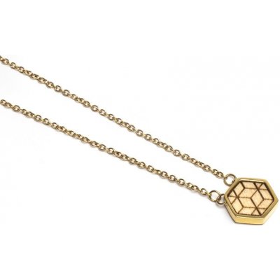 BeWooden Dámsky náhrdelník s dreveným detailom virie hexagon JWN12