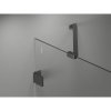 Mexen Lunar-B, sklápací sprchový kút ľavý 95 x 80 cm, 8mm číre sklo, profil grafit brúsený, 832-095-080-66-00-L