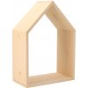 ČistéDrevo Drevená polička domček otvorená - malá