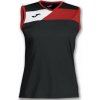 Joma Dámsky dres CREW II BLACK-RED SLEEVELESS WOMAN Veľkosť: 2XS