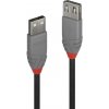 Kábel USB 2.0 A-A M/F 1m, High Speed, predlžovací, čierny, Anthra Line