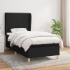 Box spring postel s matrací černá 90x200 cm textil Černý 3128335