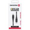 Swissten 71542010 Kevlar USB-C / USB-C, 1,5m, černý