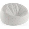 Sablio Sedací vak Cocoon Farebné bodky na béžovej - 115 x 75 x 45 cm