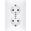 Simon 10 Dvojitá zásuvka SCHUKO biela 16A 250V IP20 CGSZ2/11