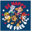 Setino chlapčenský uterák na tvár Tlapková patrola motív Be Happy / Be Free 100% bavlna 35 x 35 cm