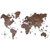 Nástenná mapa sveta - Farba tmavý orech 200 cm x 120 cm