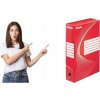 Esselte archívny box bielo červený 80 mm