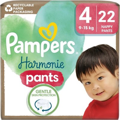 Pampers Harmonie Pants Size 4 plienkové nohavičky 9-15 kg 22 ks