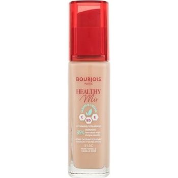 Bourjois Paris Healthy Mix Anti-Fatigue Foundation rozjasňující make-up s výtažky z ovoce 51,5 Rose Vanilla 30 ml