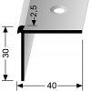Schodový profil pre krytiny do 2,5 mm (skrutkovací) | Küberit 870 Stříbro F4