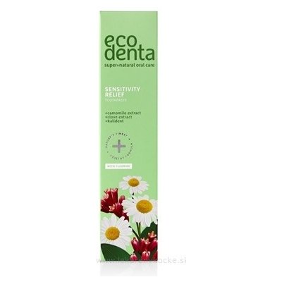 EcoDenta SENSITIVITY RELIEF zubná pasta na citlivé zuby s extraktom z harmančeka 1x100 ml