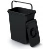 Odpadkový kôš SYSTEMA BASIC FLAP - objem: 10 l, farba: recyklovaná čierna (Keden NKS10W-S411*)