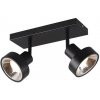 Trio 800700232 prisadené stropné bodové svietidlo Leon 2x35W | GU10 | IP20 - čierna