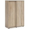Economy Policová skriňa BASIC, posuvné dvere bez zámku, 100x40x147,9cm, dub Somona