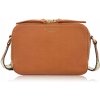Paolo Peruzzi kabelka kabelka cez rameno z pravej kože oranžová