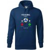 Volejbal volá - Mikina pánska Cape s kapucňou - 3XL ( Polnočná modrá )