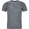 Ortovox pánske funkčné tričko 185 merino TANGRAM LOGO short sleeve šedá