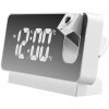 INF Projekčné hodiny / LED budík Biela